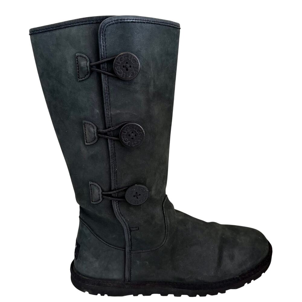UGG Australia Anna Rosa 3 Button Suede Boots Slate Boho Casual Gorpcore Western